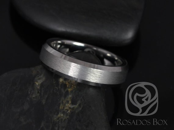 Drew 6mm Tungsten Beveled Edge Duo Finish Band