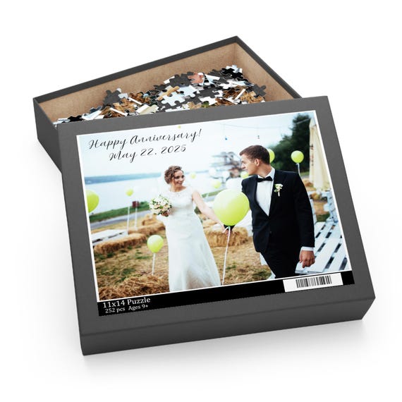 Wedding Couple Photo Puzzle,Personalized Anniversary Puzzle,Custom Photo Gift,Wedding Gift for Couple