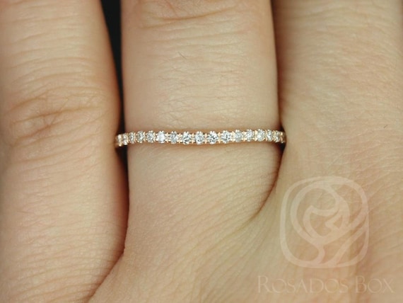 14kt Matching Band to Giselle Diamonds HALFWAY Eternity Ring,Diamond Wedding Ring,Shadow Band,Contoured Ring,Nesting Ring,Matching Band