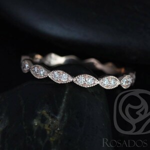 Ready to Ship Leah 14kt WHITE Gold Leaves Diamond FULL Eternity Ring,Art Deco Diamond Band,Unique Wedding Ring,Anniversary Gift,Push Present