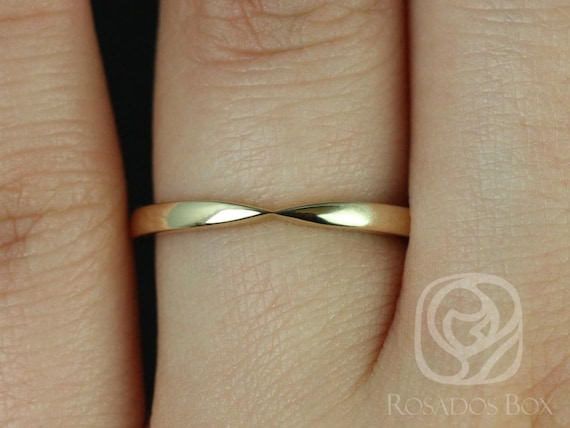 PLAIN Marla 14kt Cinched Gold Ring,Pinched Gold Band,Reverse Taper Ring,Curved Gold Ring,Wedding Band,Unique Ring,Stacking Ring,Gift For Her