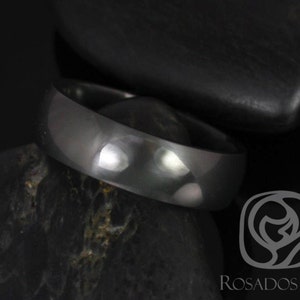 Maurice 7 mm High Polish Zirconio Nero Uomo Fascia