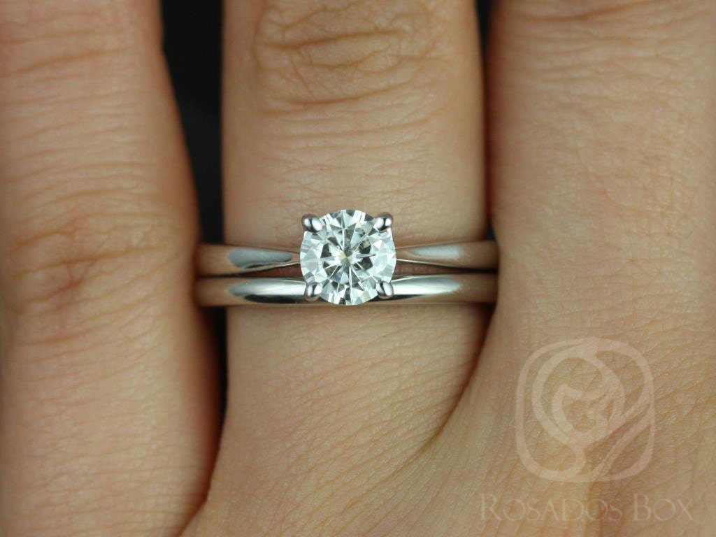 Tapered Classic Round Cut Solitaire Engagement Ring