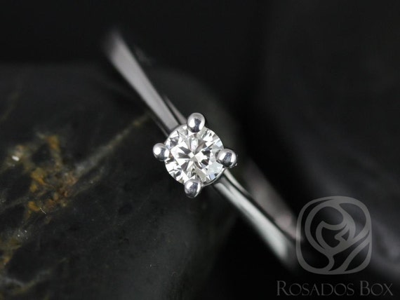 Rosados Box Ready to Ship Patricia 3.5mm 14kt YELLOW Gold Round Diamond Cathedral Looped Solitaire Engagement Ring