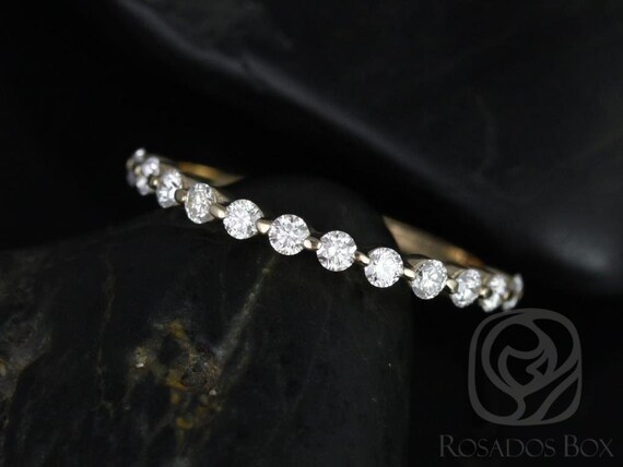Petite Naomi/Petite Bubble & Breathe 14kt Yellow Gold Diamond HALFWAY Eternity Band (Other Metals Available)