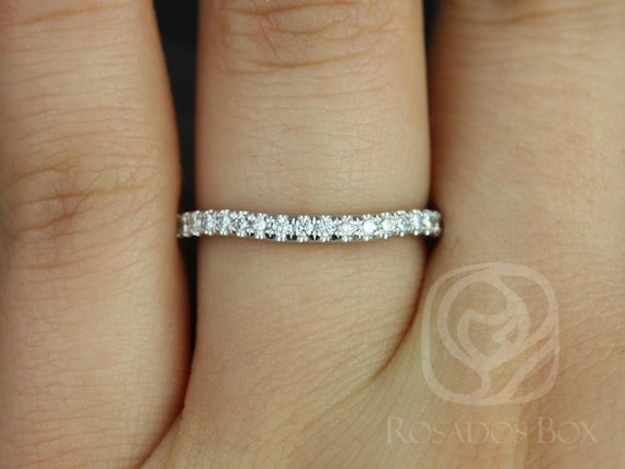 14kt Matching Curved Band to Dita Diamond HALFWAY Eternity Ring,Contoured Band,Shadow Band,Nesting Ring,Matching Ring