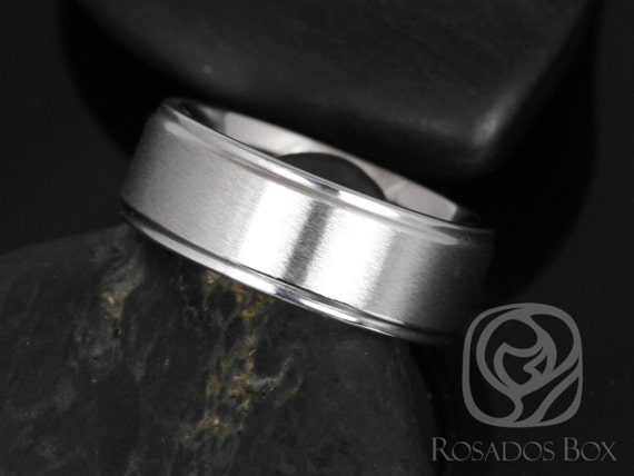Ready to Ship Isaiah 6mm Cobalt Raised Edge Duo Finish Band