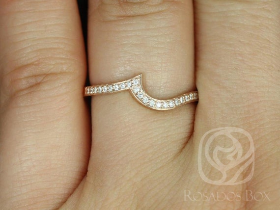 14kt Matching Band to Odala 5.5mm Diamond HALFWAY Eternity Ring,Curved Wedding Ring,Shadow Band,Contoured Band,Diamond Wedding Ring