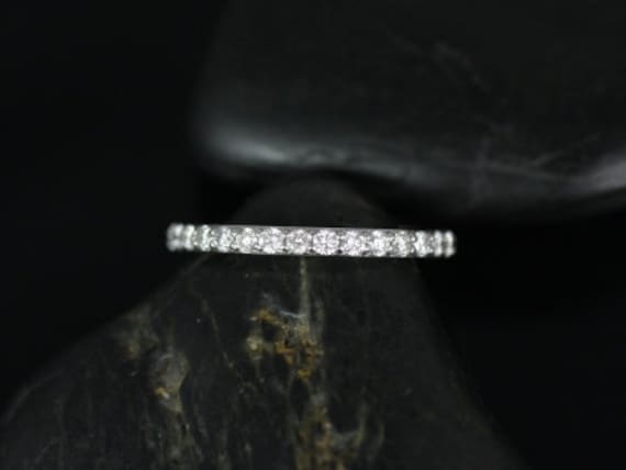 14kt Matching Band to Tiffani/Sarah HALFWAY Diamond Eternity Ring,Shared Prong Ring,Petite Diamond Ring,Stacking Ring,Anniversary Gift