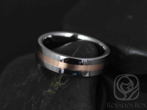 Austin Straight Pipe W/ 2mm Striped Rose Gold High Finish Band