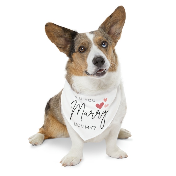 Will You Marry Mommy,Engagement Proposal,Pet Proposal Bandana,Pet Bandana Collar,Dog Proposal,Will You Marry Me