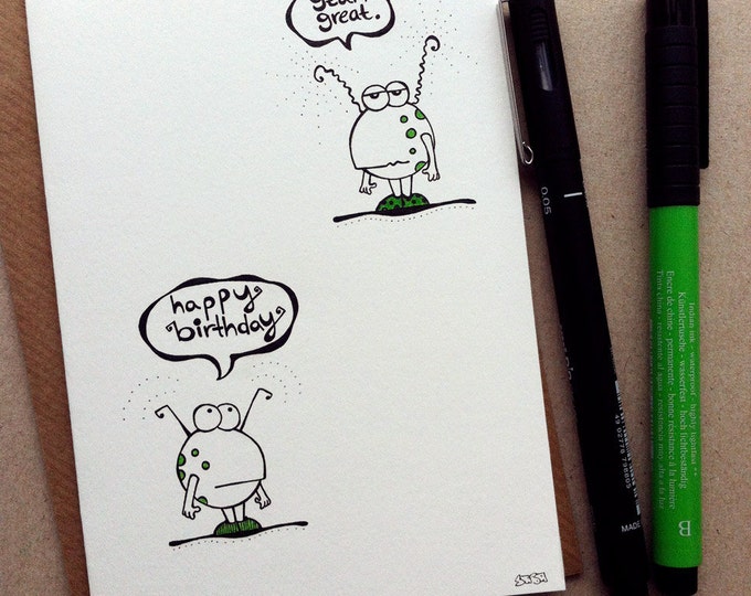 Funny Birthday Handmade Card Birthday Gifts for Men and Women or