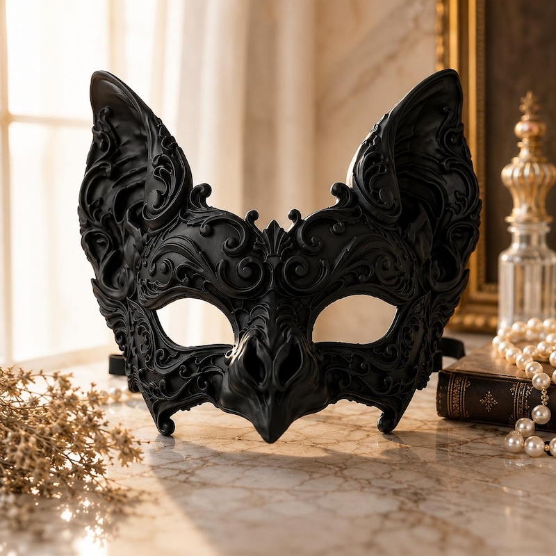 Bat Man Half Mask - Etsy UK