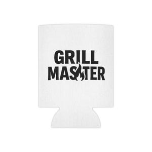A white cooler with the text "GRILL MASTER" printed on it in black.