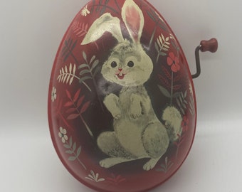 Vintage Egg and Bunny Toy