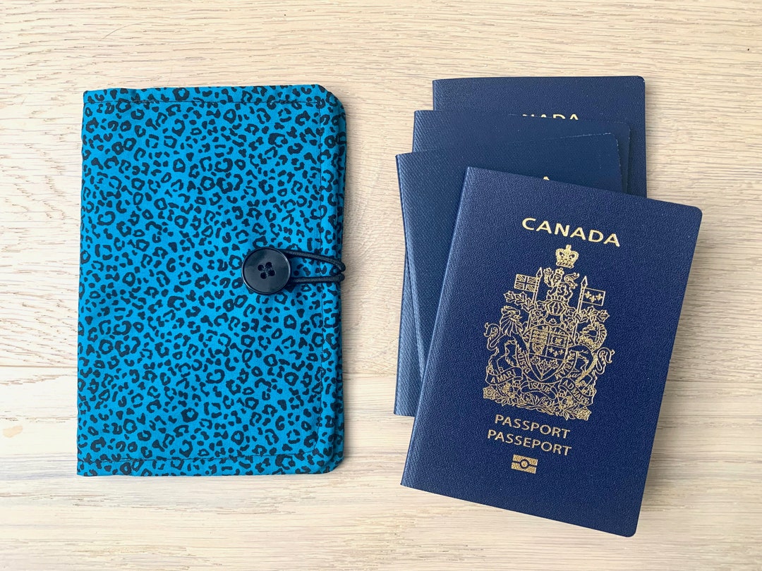 Leopard Pattern Passport Cover, Family Passport Holder, Passport Travel Sleeve W/ Closure ...