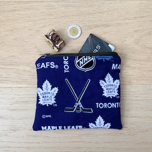 Porte-monnaie en tissu Maple Leafs de Toronto, porte-monnaie Leafs moyen, cadeau pour éventail Leafs, portefeuille pour enfant, porte-cadeau/carte de crédit, éventail TML