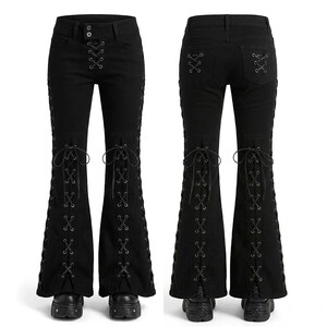 Y2k Lace up Jeans - Etsy