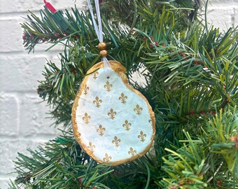 Custom Handcrafted Oyster Shell Ornament