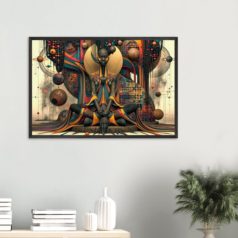 African American Framed Wall Art, The Mourner's Bench, Black Church Prayer Art Print, Afrocentric Spiritual Decor, Ready to Hang image 4