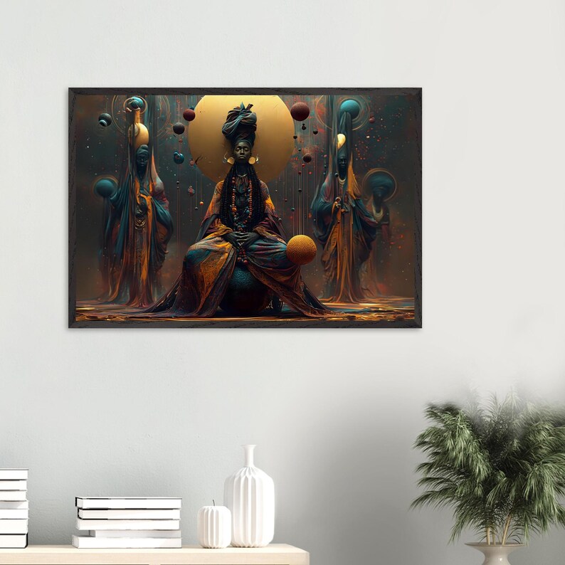 African American Church Wall Art Framed, The Amen Corner, Black Art Print, Afrocentric Gospel Decor, Ready to Hang image 4