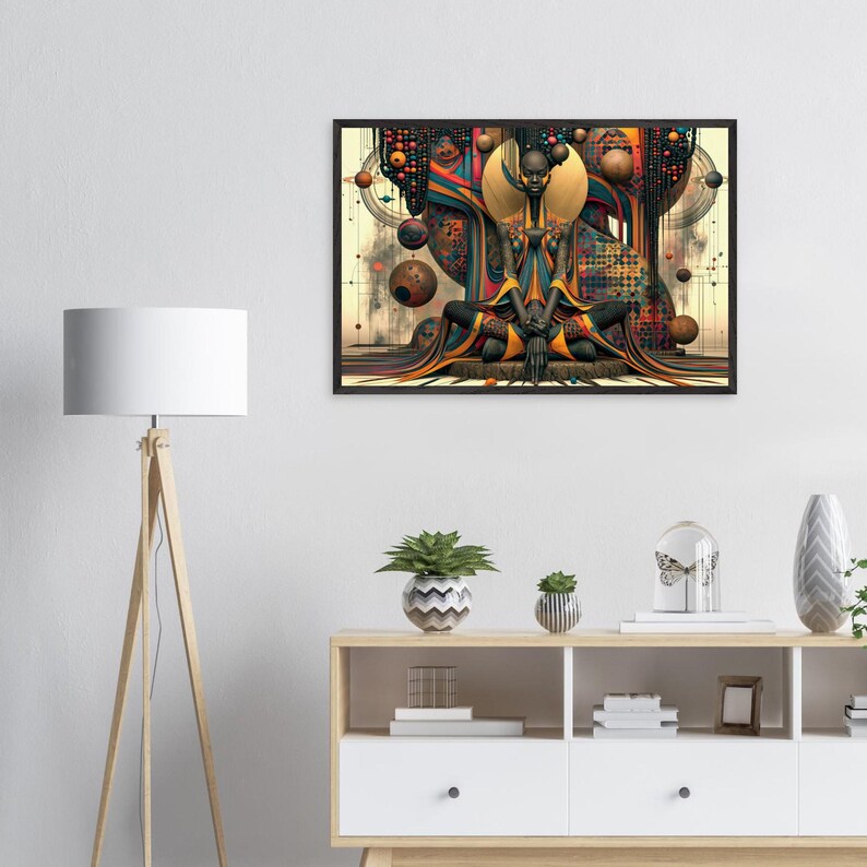 African American Framed Wall Art, The Mourner's Bench, Black Church Prayer Art Print, Afrocentric Spiritual Decor, Ready to Hang image 3