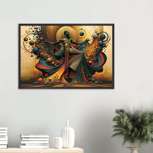Black Church Praise Dance Framed Wall Art, The Shouting Ground, African American Spiritual Art Print, Afrocentric Decor, Ready to Hang image 3