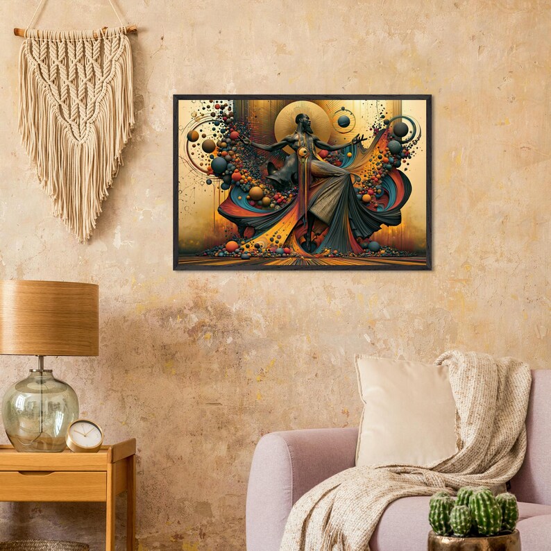 Black Church Praise Dance Framed Wall Art, The Shouting Ground, African American Spiritual Art Print, Afrocentric Decor, Ready to Hang image 6