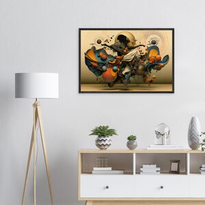 Inramad väggkonst med svart dansare, Glory, afroamerikansk andlig konsttryck, afrocentrisk vardagsrumsdekor, redo att hängas bild 5