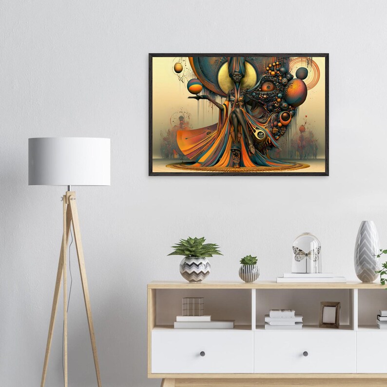 Framed Black Art, Benediction, African American Spiritual Wall Art Print, Afrocentric Living Room Decor, Ready to Hang image 2