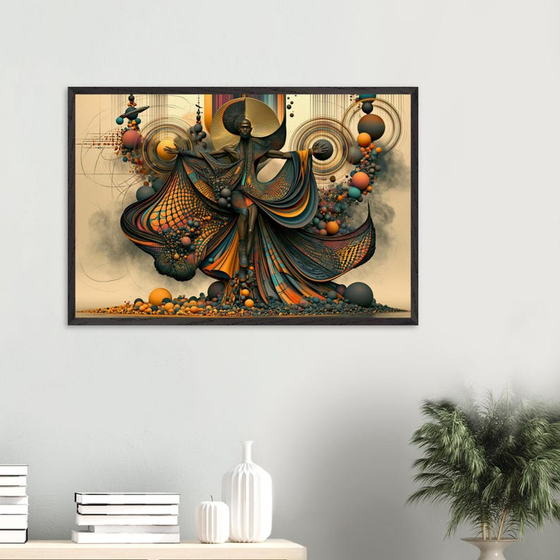 Black Spiritual Framed Wall Art, Hosanna, African American Gospel Art Print, Afro Surreal Black Art Decor, Ready to Hang image 6