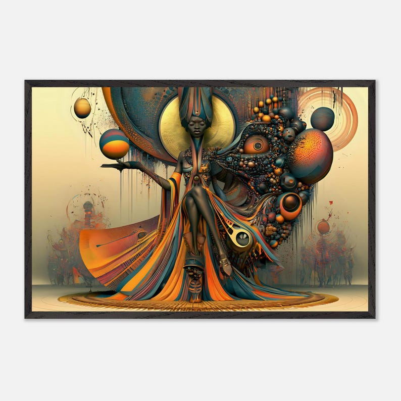 Framed Black Art, Benediction, African American Spiritual Wall Art Print, Afrocentric Living Room Decor, Ready to Hang image 3