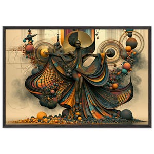 Black Spiritual Framed Wall Art, Hosanna, African American Gospel Art Print, Afro Surreal Black Art Decor, Ready to Hang image 1