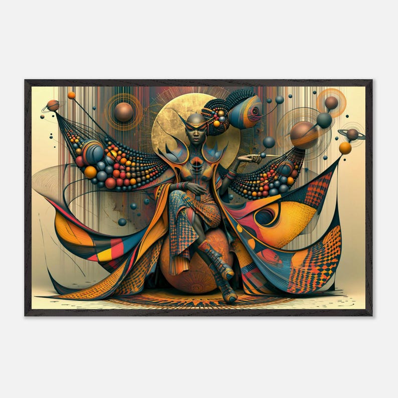 Black Art Framed Print, Anointed, African American Spiritual Wall Art, Gold and Bronze Afrocentric Decor, Ready to Hang image 4