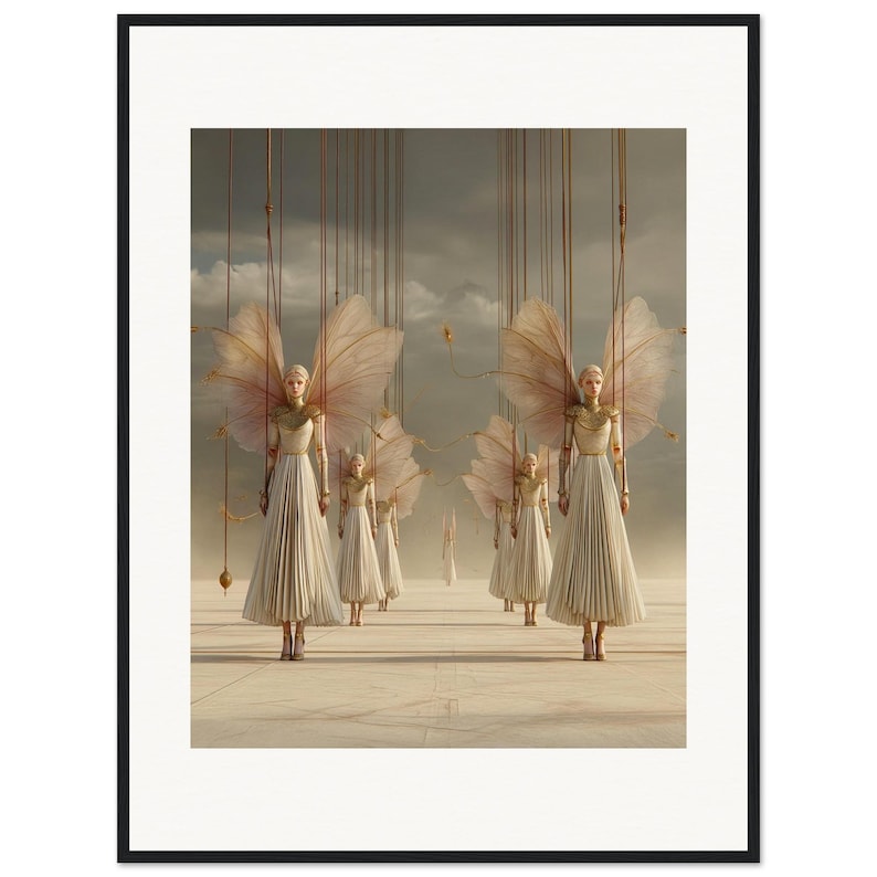 Angel Choir Wall Art, The Standing Choir Framed Print, Dreamy Boho Landscape Decor image 1
