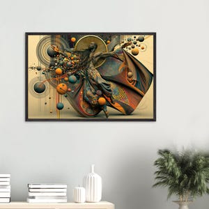 Black Praise Dance Wall Art Framed, Praise Break, African American Gospel Art Print, Afro Surreal Decor, Ready to Hang image 2