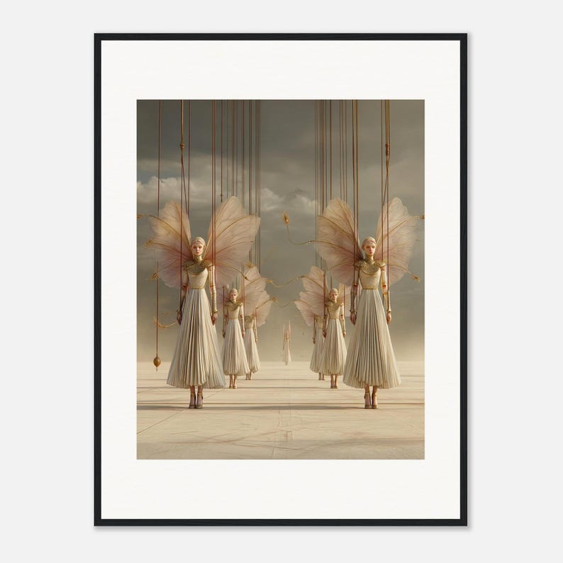 Angel Choir Wall Art, The Standing Choir Framed Print, Dreamy Boho Landscape Decor image 2