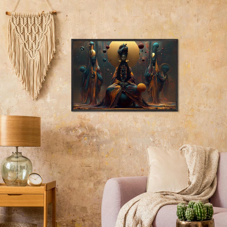 African American Church Wall Art Framed, The Amen Corner, Black Art Print, Afrocentric Gospel Decor, Ready to Hang image 5