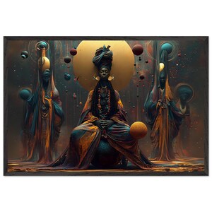 African American Church Wall Art Framed, The Amen Corner, Black Art Print, Afrocentric Gospel Decor, Ready to Hang image 1