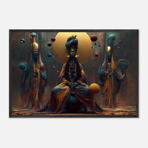 African American Church Wall Art Framed, The Amen Corner, Black Art Print, Afrocentric Gospel Decor, Ready to Hang image 3