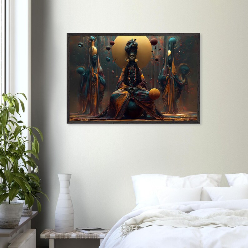 African American Church Wall Art Framed, The Amen Corner, Black Art Print, Afrocentric Gospel Decor, Ready to Hang image 6