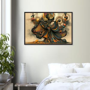 Black Spiritual Framed Wall Art, Hosanna, African American Gospel Art Print, Afro Surreal Black Art Decor, Ready to Hang image 2