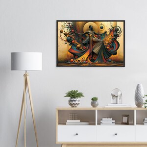 Black Church Praise Dance Framed Wall Art, The Shouting Ground, African American Spiritual Art Print, Afrocentric Decor, Ready to Hang image 2