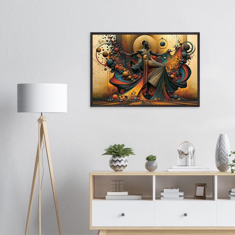Black Church Praise Dance Framed Wall Art, The Shouting Ground, African American Spiritual Art Print, Afrocentric Decor, Ready to Hang image 2
