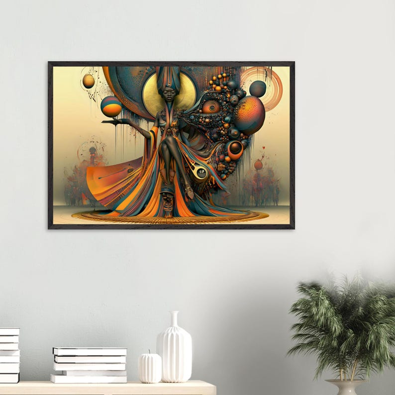 Framed Black Art, Benediction, African American Spiritual Wall Art Print, Afrocentric Living Room Decor, Ready to Hang image 4