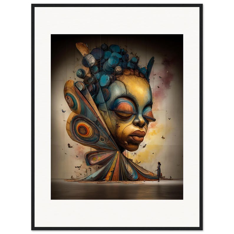 Black Woman Wall Art, The Uncontained, Surreal Framed Print, African American Decor image 1