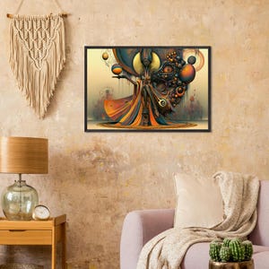 Framed Black Art, Benediction, African American Spiritual Wall Art Print, Afrocentric Living Room Decor, Ready to Hang image 6