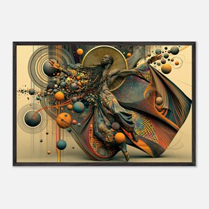 Black Praise Dance Wall Art Framed, Praise Break, African American Gospel Art Print, Afro Surreal Decor, Ready to Hang image 5