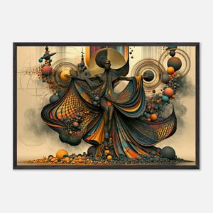 Black Spiritual Framed Wall Art, Hosanna, African American Gospel Art Print, Afro Surreal Black Art Decor, Ready to Hang image 5