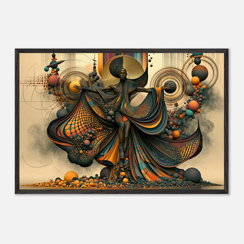 Black Spiritual Framed Wall Art, Hosanna, African American Gospel Art Print, Afro Surreal Black Art Decor, Ready to Hang image 5
